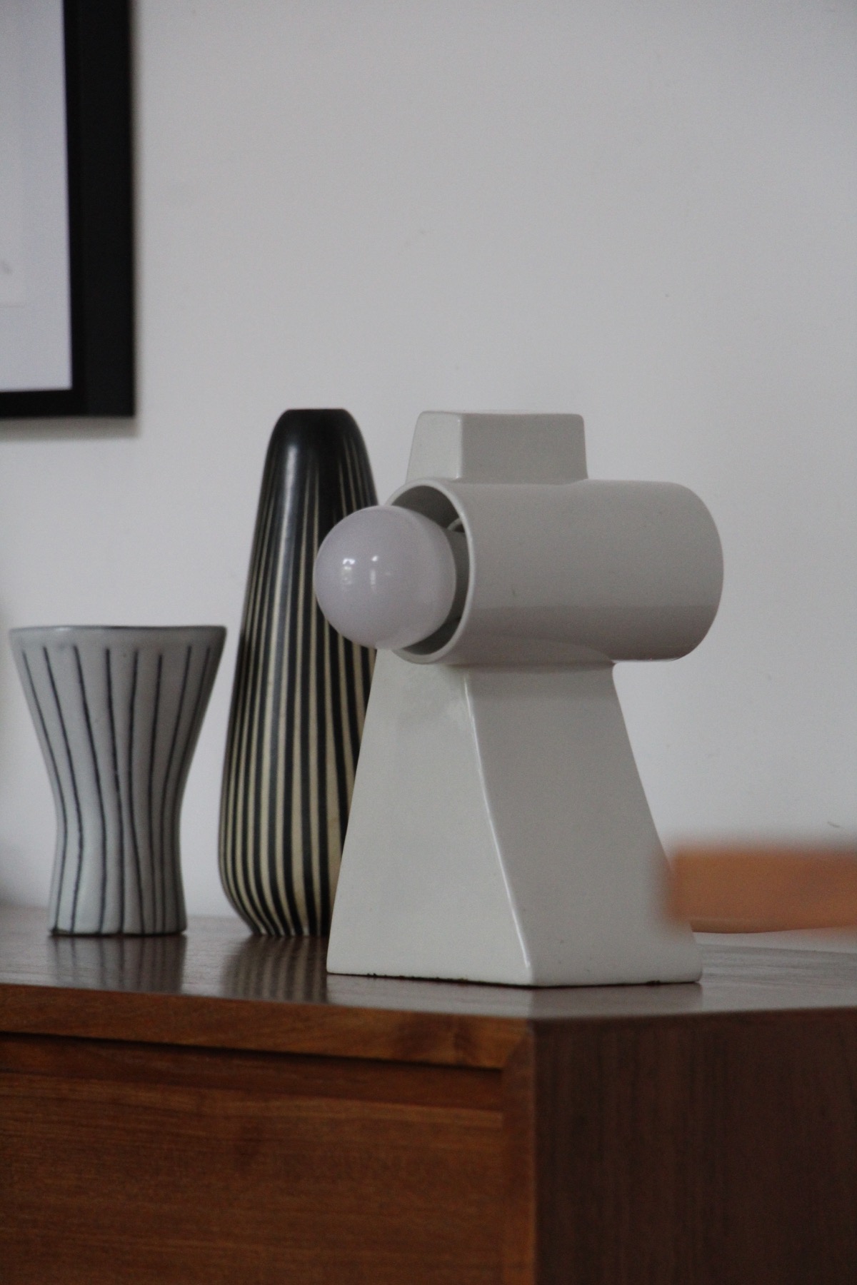 Lampe design céramique . - Ceramic - 1960s
