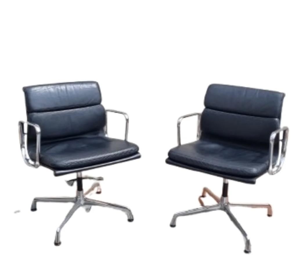 EAMES 2 SOFT PAD 207 EDITION VITRA CUIR NOIR