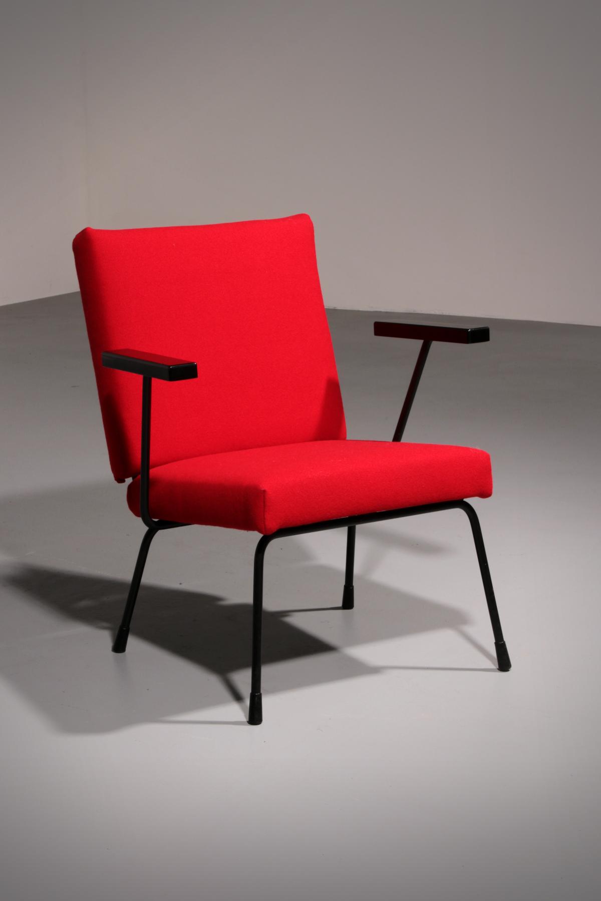 Gispen Model 415 Armchair by Wim Rietveld - Fabric - 1960s