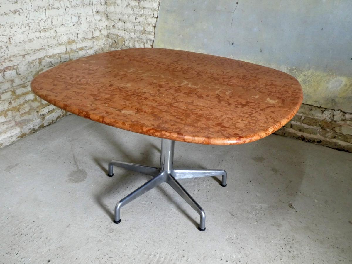 table en travertin terracotta de Giancarlo Piretti pour Castelli, 1970 - Pierre - Années 70