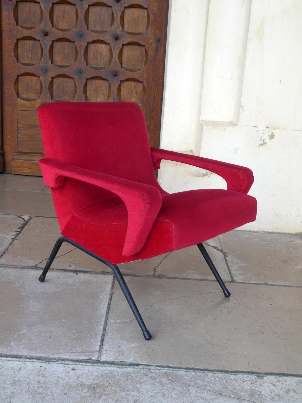 fauteuil de Maurice Cabrol pour Malita, France, 1950 - Tissu - Années 50