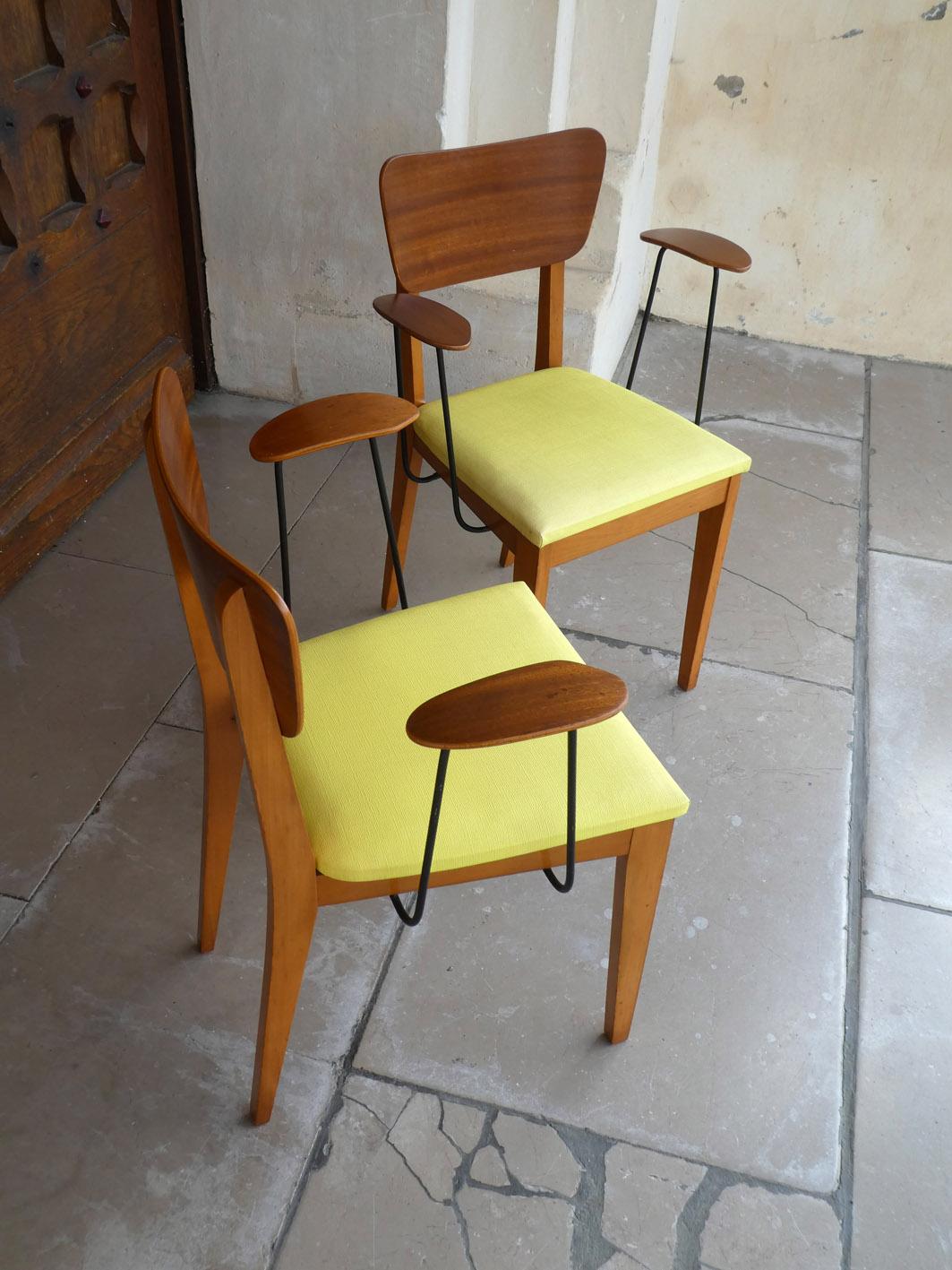 rare paire de bridges de Roger Landault - Bois - Années 50
