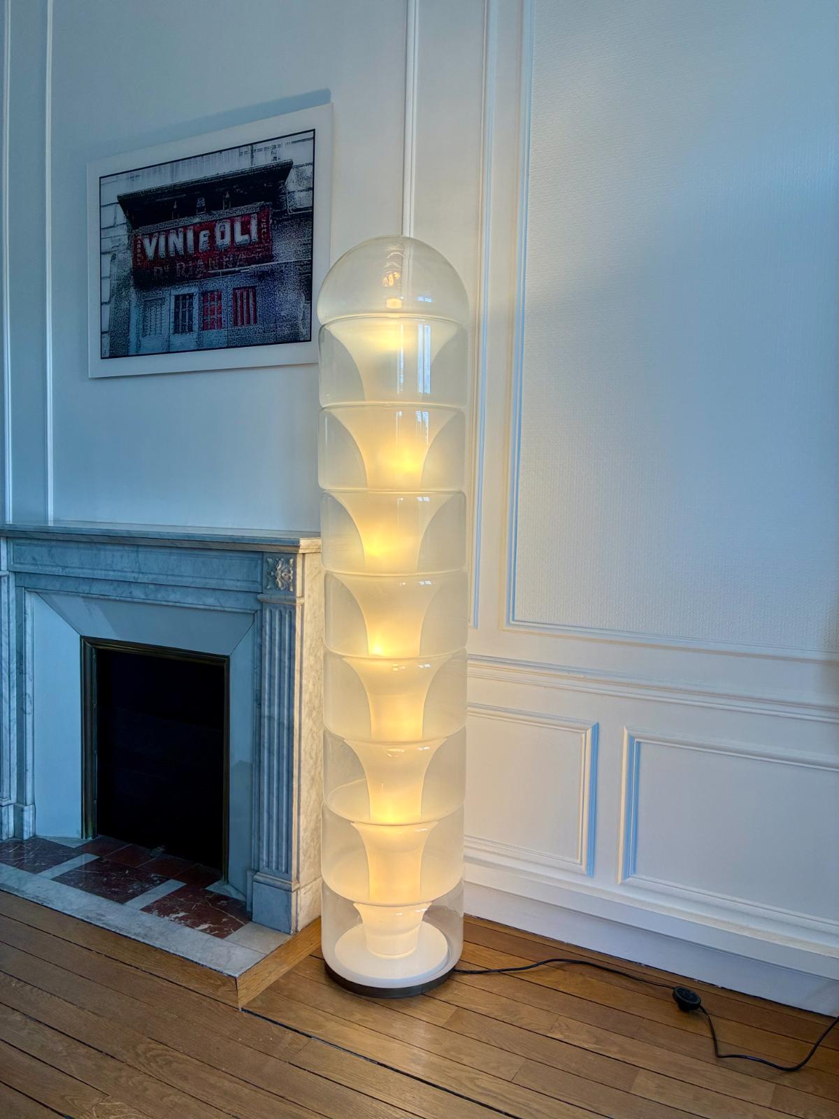 Lampadaire Carlo Nason pour Mazzega, modèle LT316 Sfumato - 1969. - Glass - 1960s