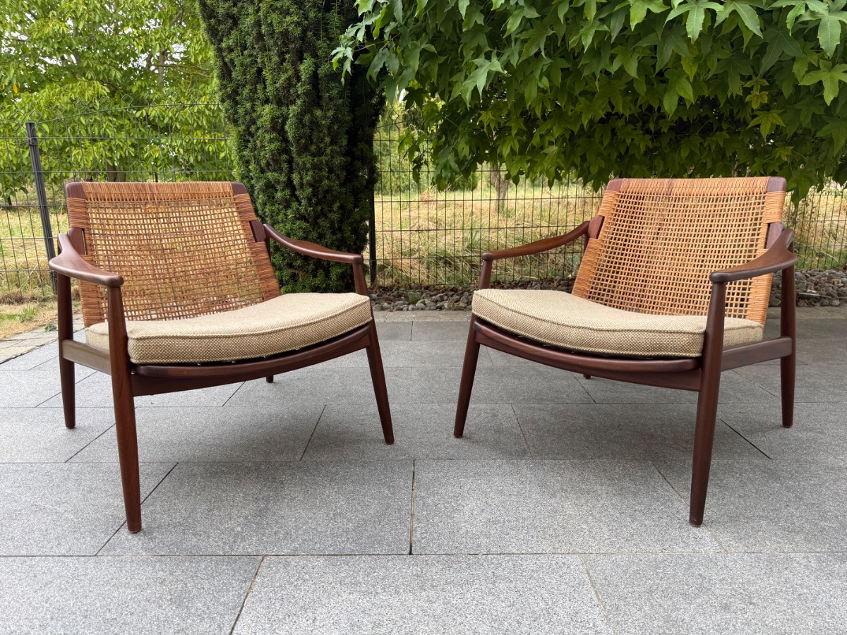 Pair of armchairs by Hartmut Lohmeyer for Wilkhahn, 1960s - Wood - 1960s