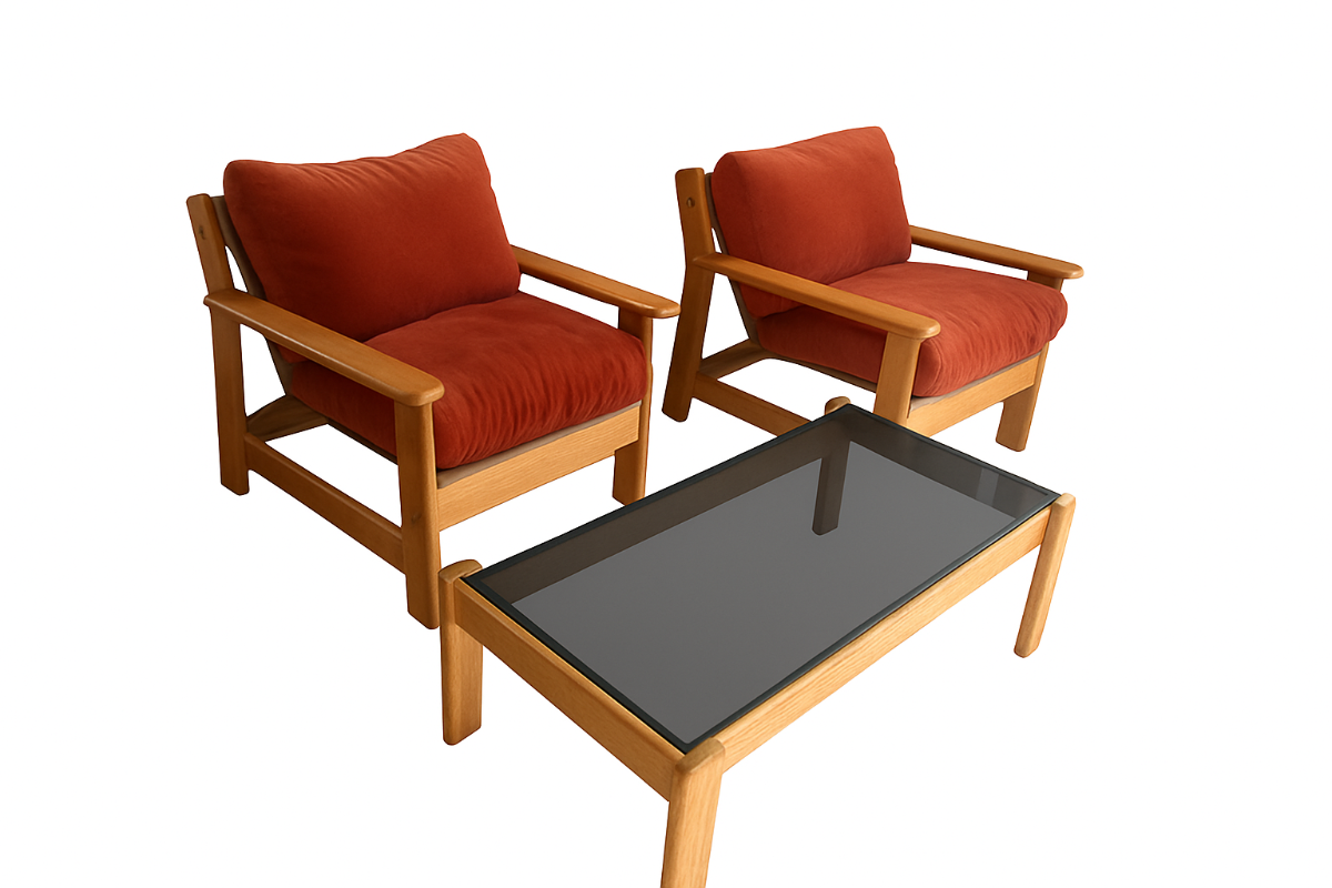 Design : Paire de fauteuils Pierre Guariche pour Station Isola 2000. Circa 1970 par Pierre Guariche