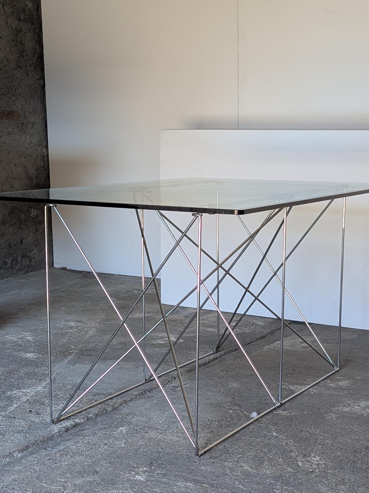 Table ou bureau en métal chromé 1960 - Chrome - Années 60