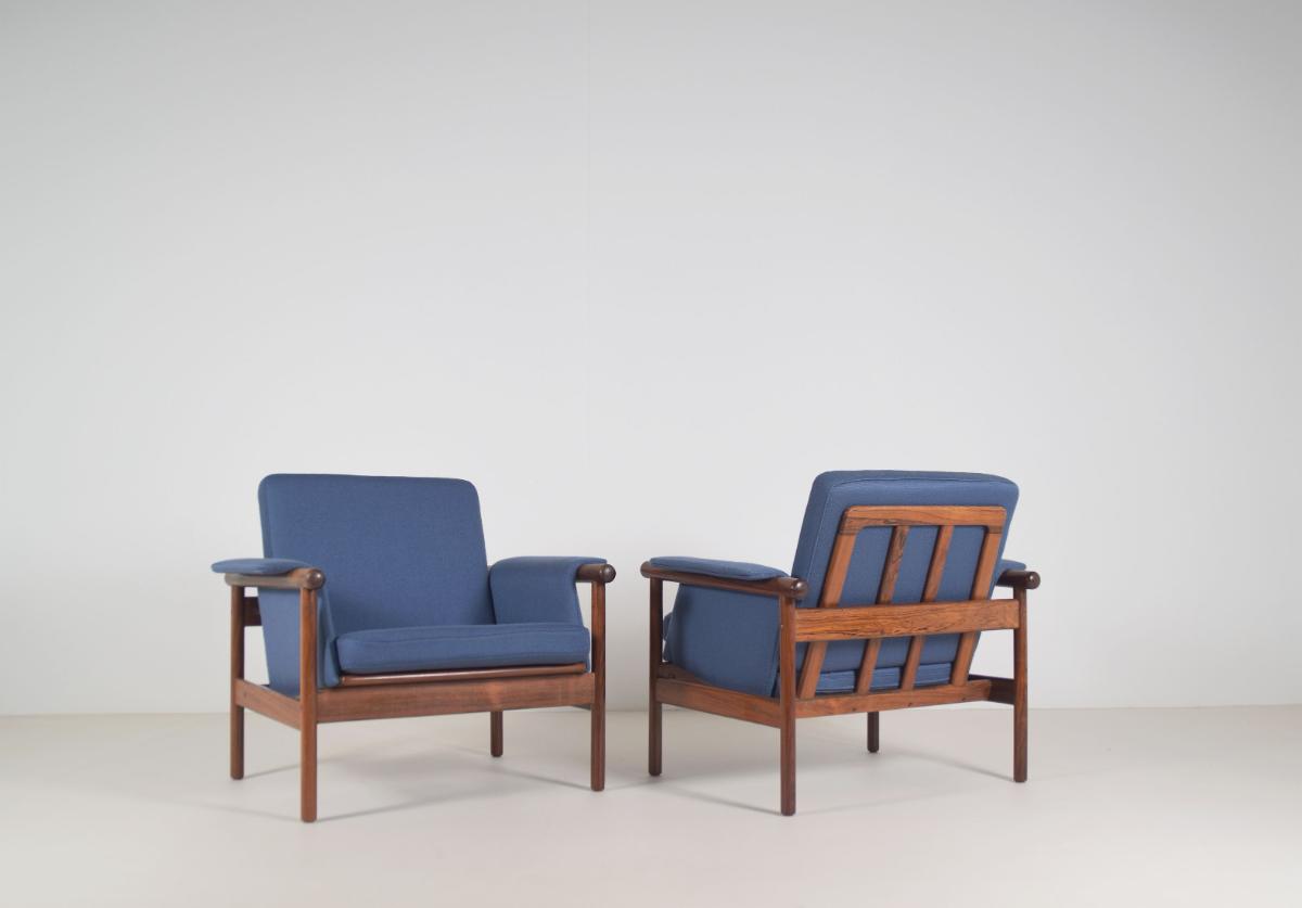 Rare set of Danish Wiki chairs by Illum Wikkelso for Koefoeds Mobelfabrik, 1960s - Wood - 1960s