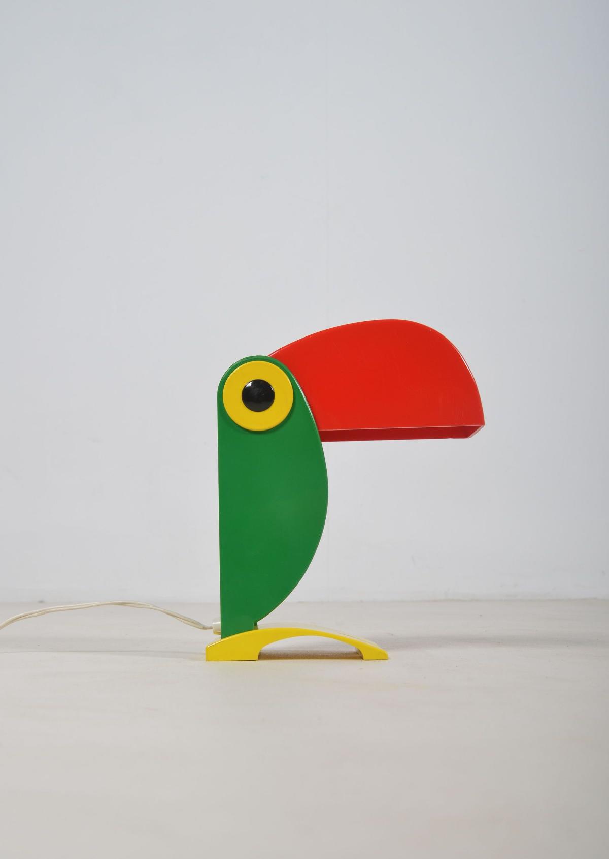 Toucan lamp designed by Enea Ferrari for Old Timer Ferrari, 1970 - Plastique - Années 70