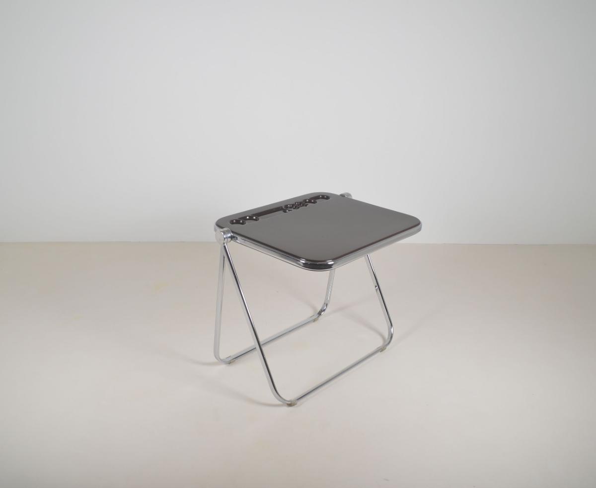 Folding desk Platone by Giancarlo Piretti for Castelli, 1970s - Chrome - 1970s
