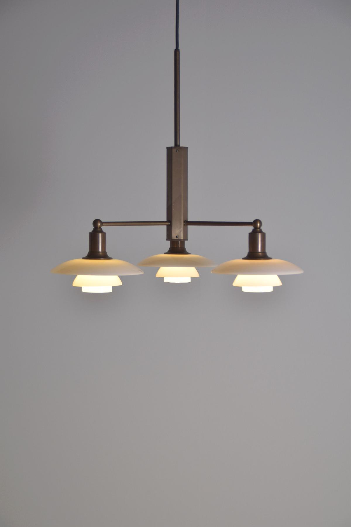 PH 2/1 chandelier by Poul Henningsen for Louis Poulsen, anniversary edition, limited edition - Glass - 1990s