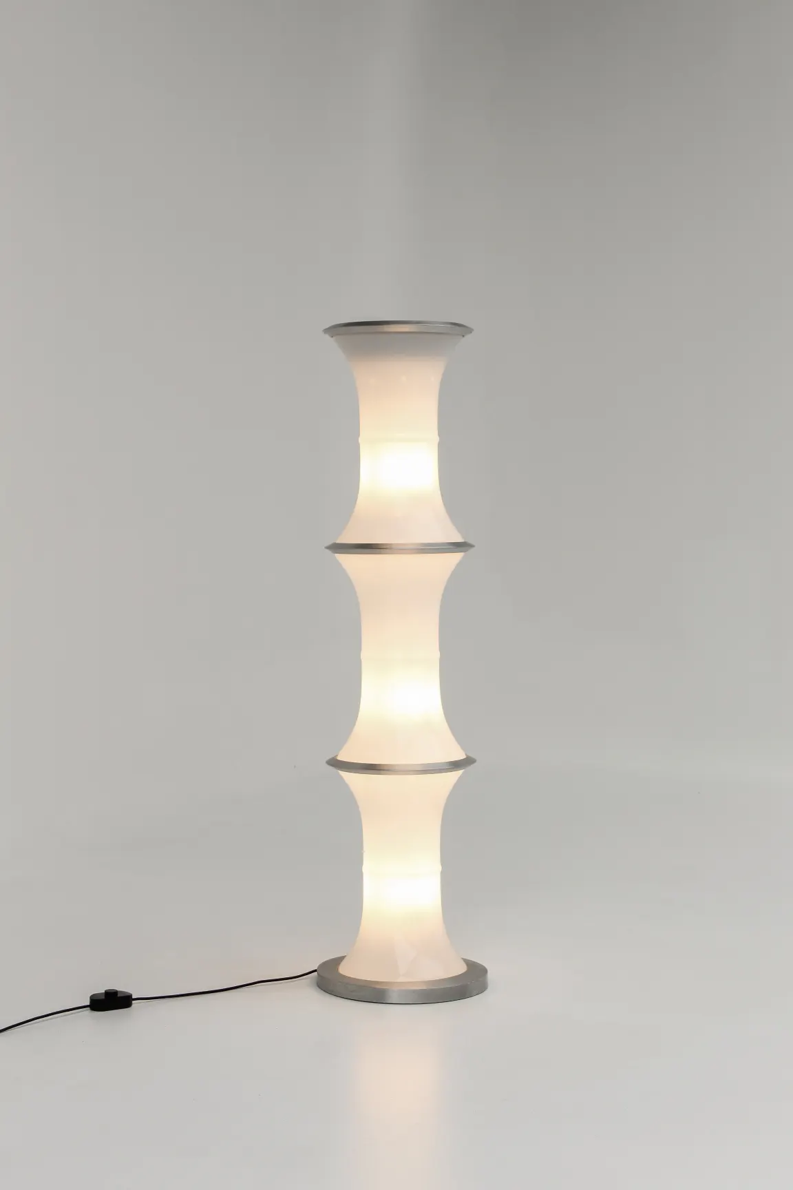 Lampadaire Bambou par Enrico Tronconi, ed. Vistosi - Verre - Années 70