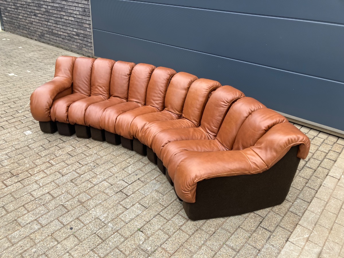 De Sede Ds600 12 éléments en cuir Cognac