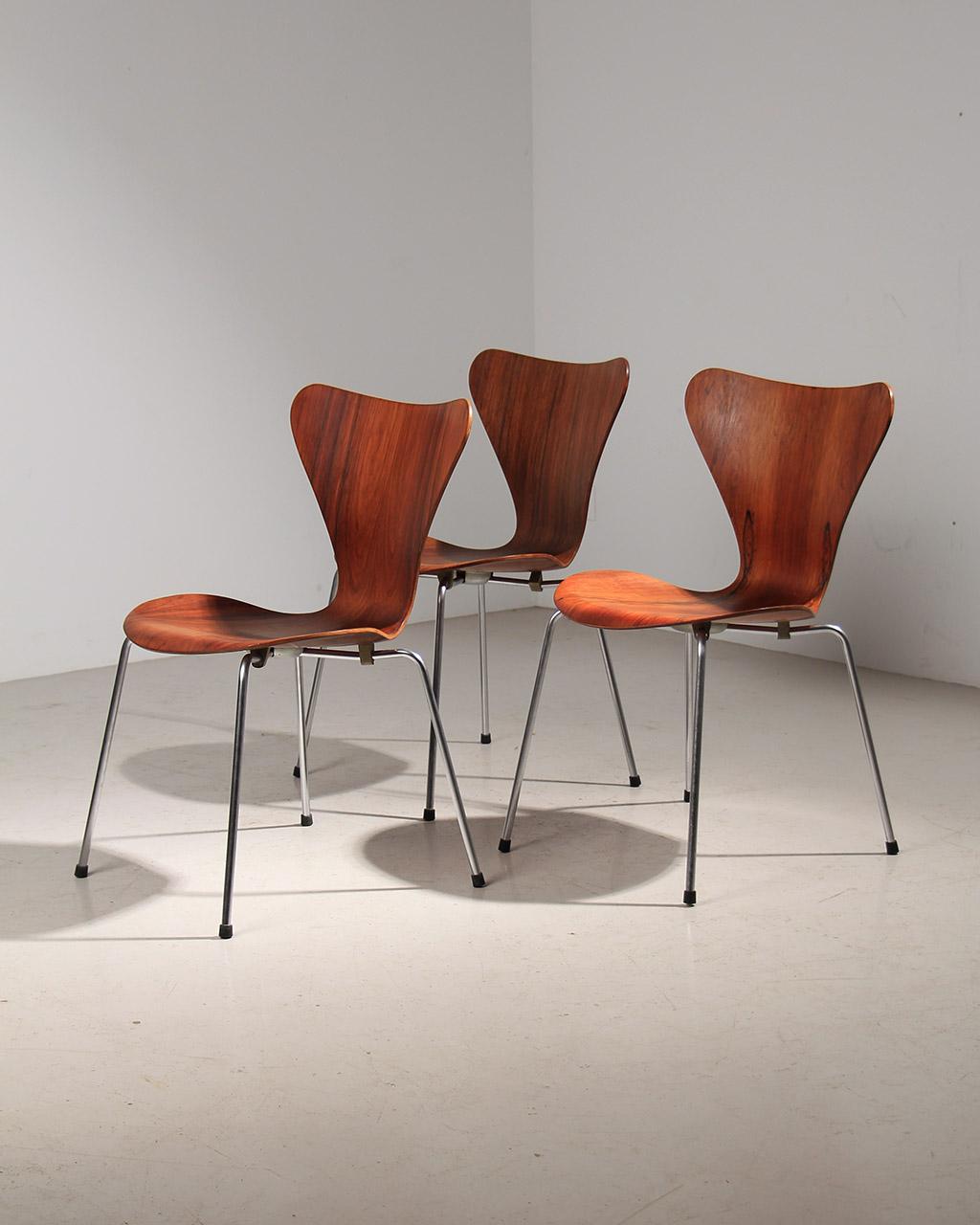 Chaise Serie Arne Jacobsen Palissandre - Bois - Années 60