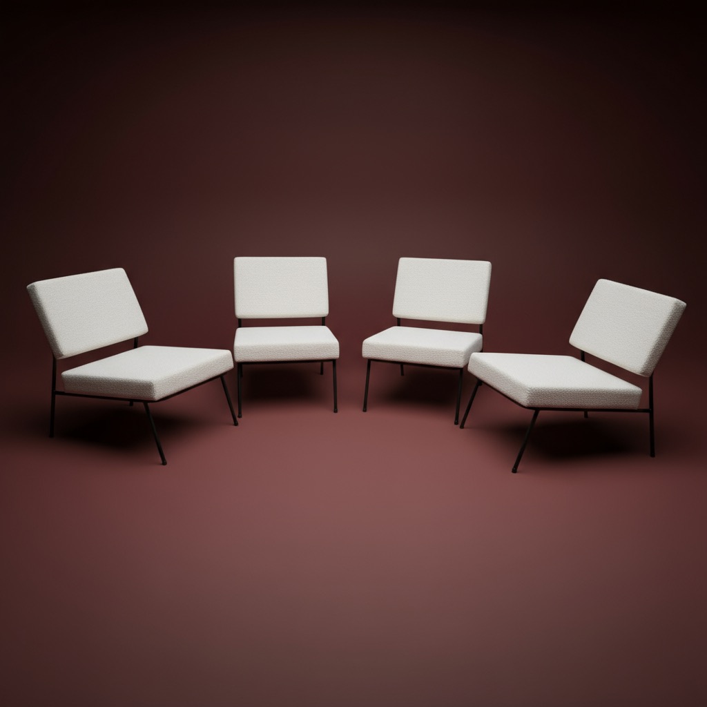 Fauteuil Tahiti Airborne Paul Geoffroy - Tissu - Années 60