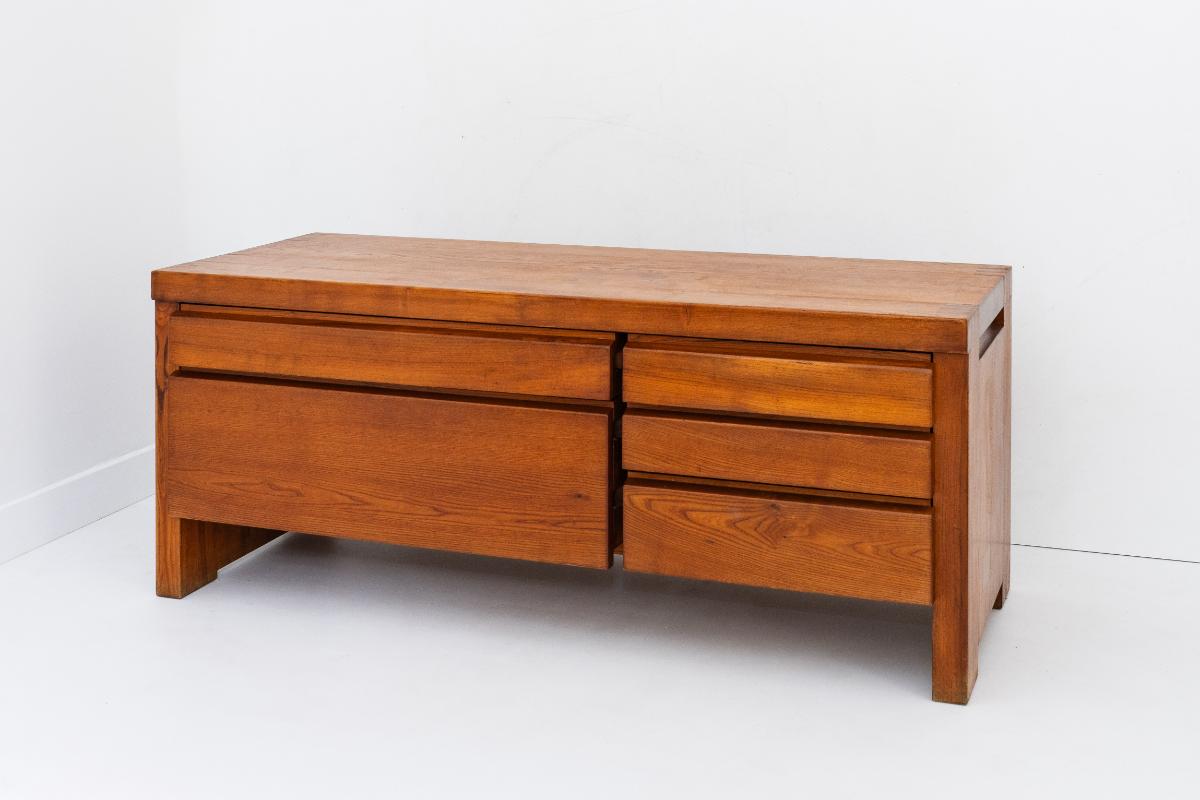 Meuble bas Pierre CHAPO modèle R14A - Wood - 1980s
