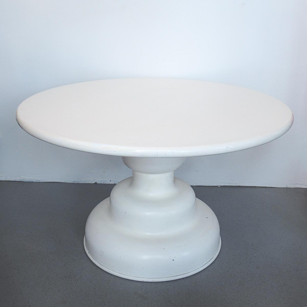 Table ronde André Vandenbeuck Straessle circa 1970 - Fibre de verre - Années 70